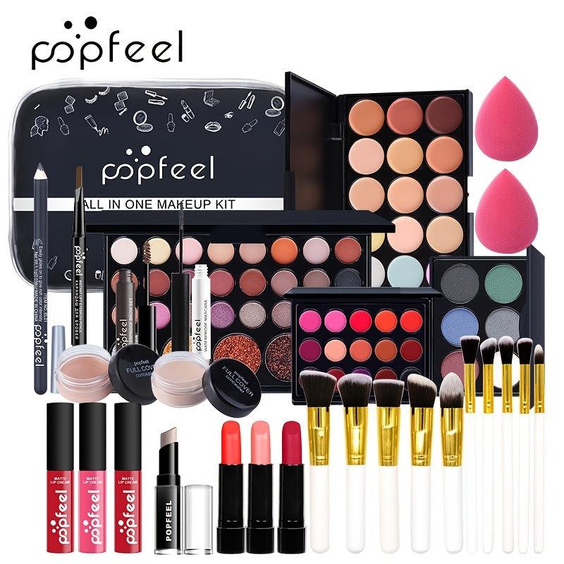 All In One Makeup Set with Eyeshadow Eyeliner Eyebrow Mascara Concealer Lipstick