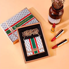 Matte Lipstick Set 3 Colors Lip Stick With Green Chain Bag