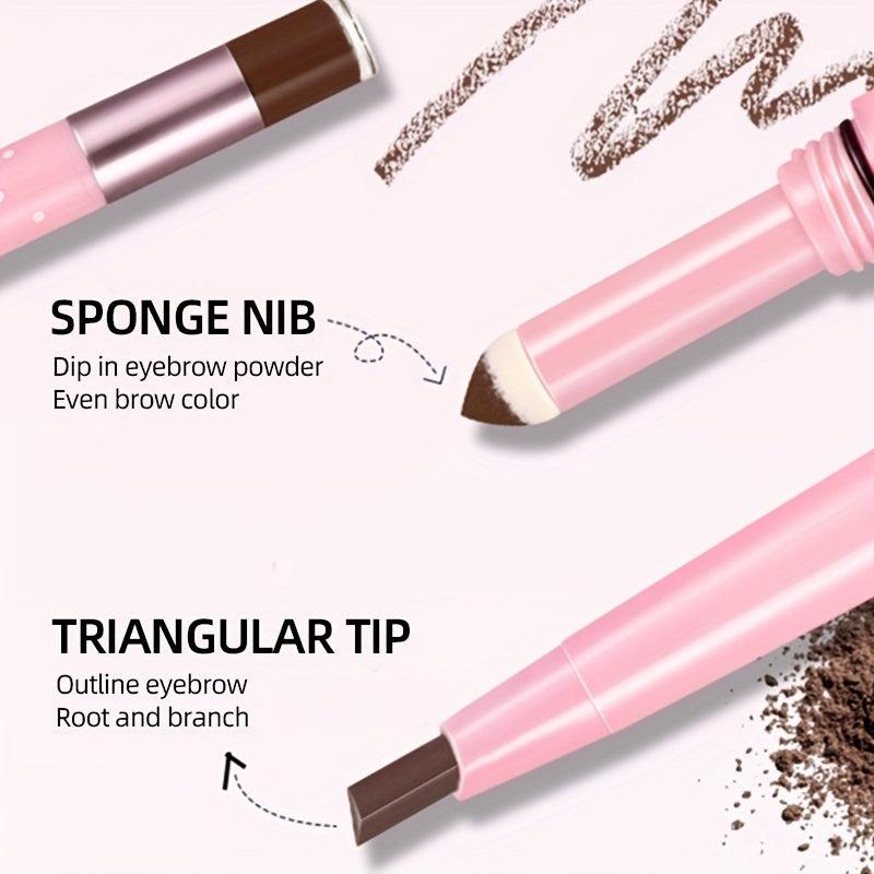 Waterproof Double Ended Eyebrow Pencil with Powder and Tint