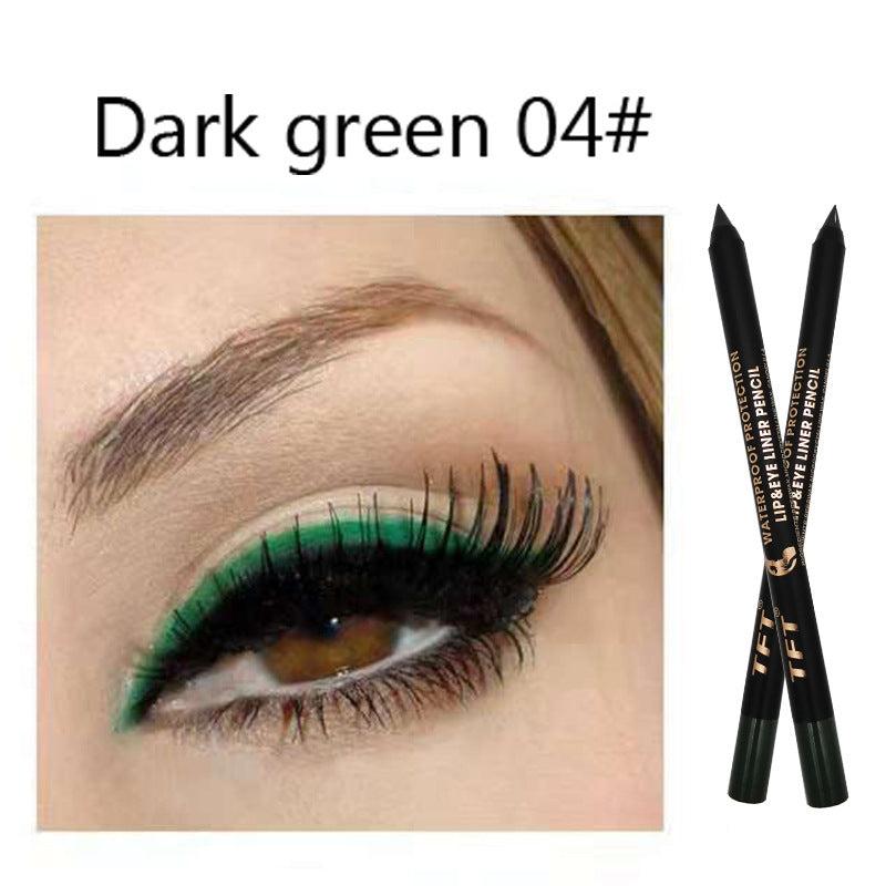 14 Colors Eyeshadow Eyeliner & Lip Liner Metallic Glossy Smoky Lip & Eyeliner