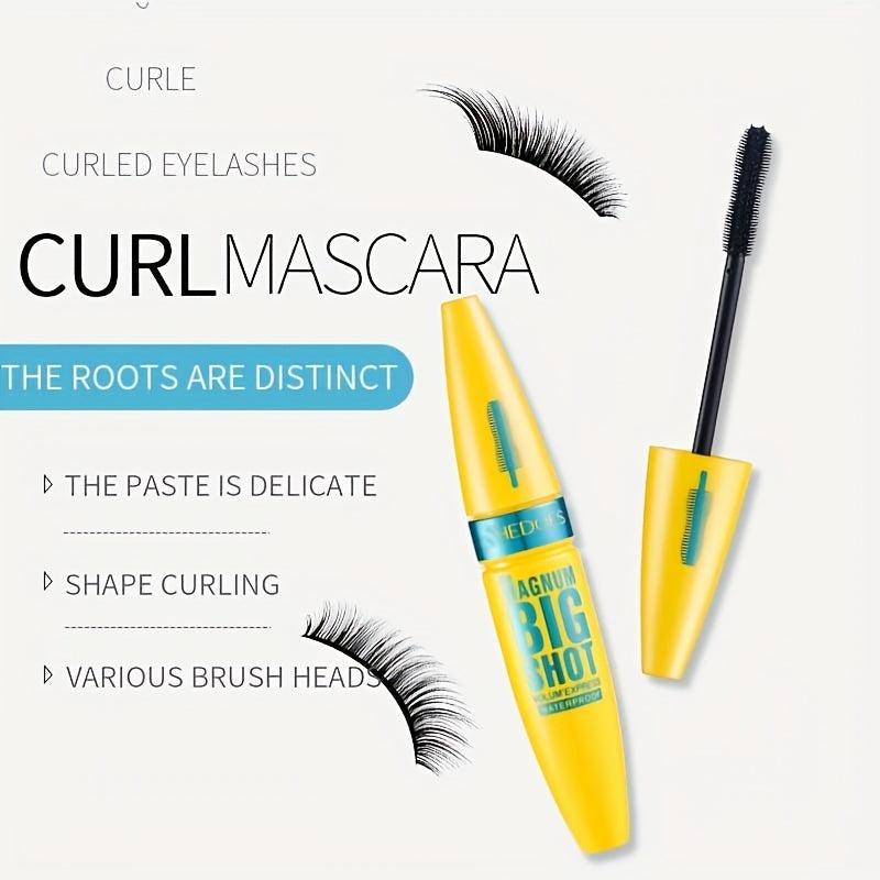 3pcs Mascara Set 3 Brush Head Types Smudge Proof Long Lasting Eye Makeup