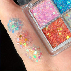 Sequins Eyeshadow Palette Glitter Eyeshadow Golden Silver
