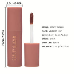 Matte Lip Glaze Long Lasting Durable Non Fading Lipstick Chocolate