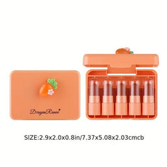 Mini Lipstick Box Set Soft Matte Finish Bright Red Long Lasting Lipstick