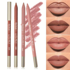 3 Pcs Nude Lip Liner Set Matte Finish Waterproof Long Lasting Gift Set