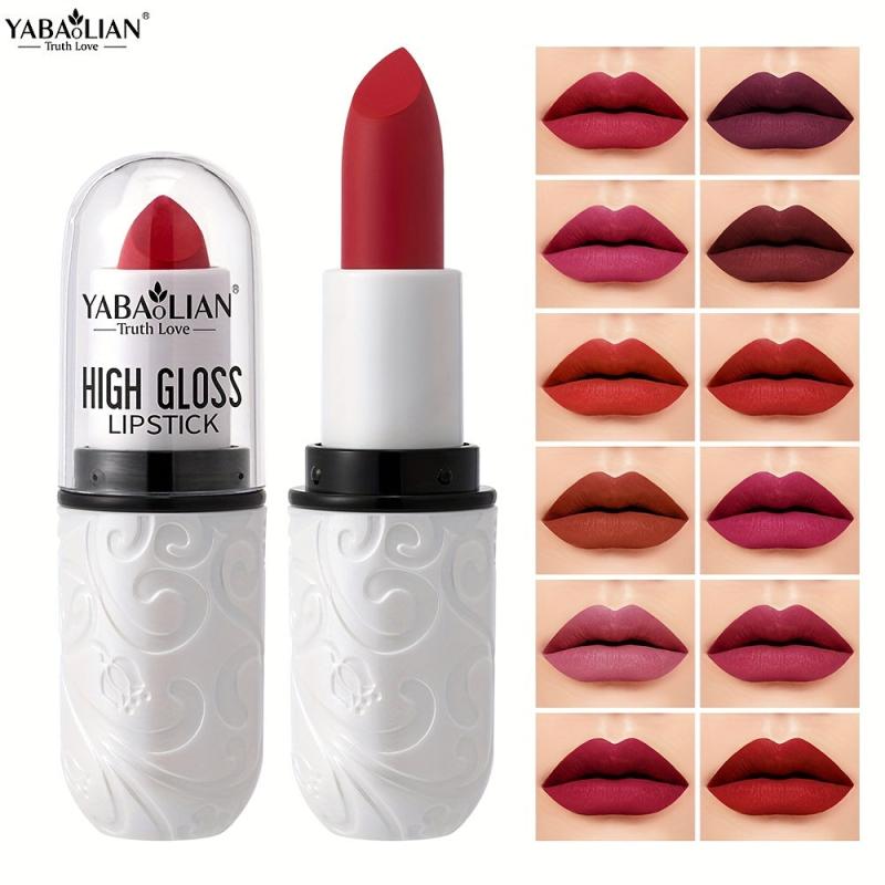 Matte Velvet Finish Nude Lipstick Long Lasting Hydrating Lip Gloss