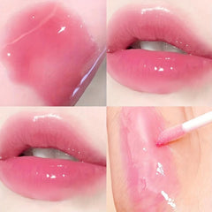 24K Golden Lip Glaze Moisturizing Lip Gloss Dry Flower Jelly Lip Glaze