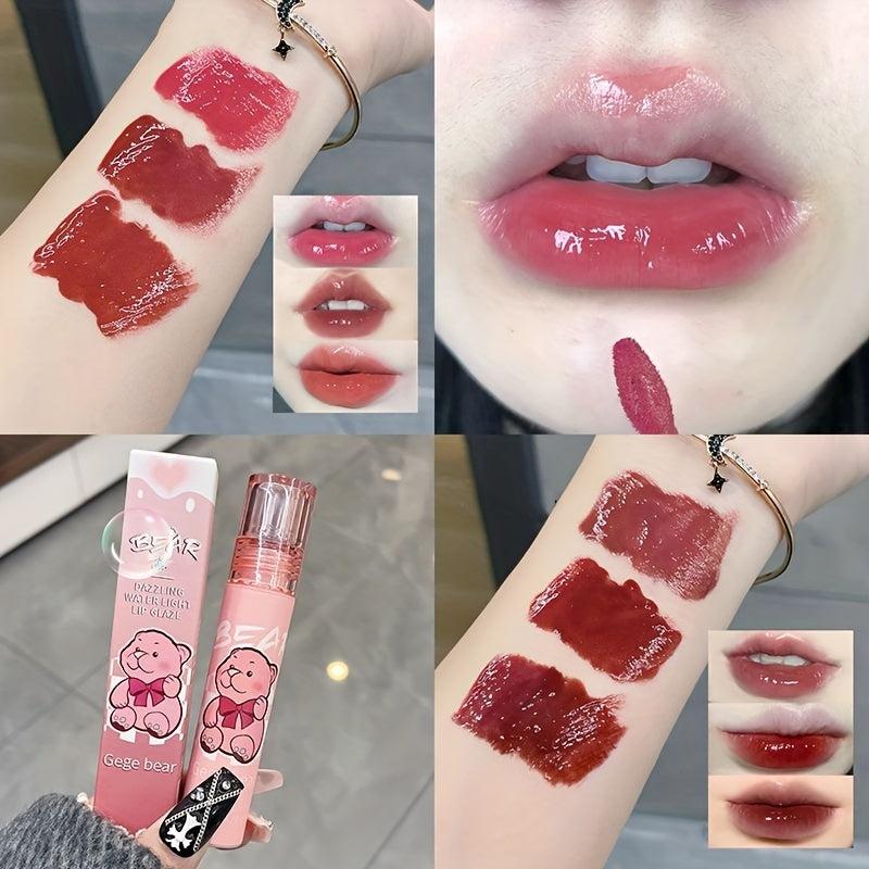 Colorful Watery Lip Gloss Mirror Glow Jelly Plumping Lip Moisturizing Lip Gloss