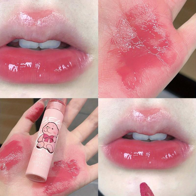 Colorful Watery Lip Gloss Mirror Glow Jelly Plumping Lip Moisturizing Lip Gloss