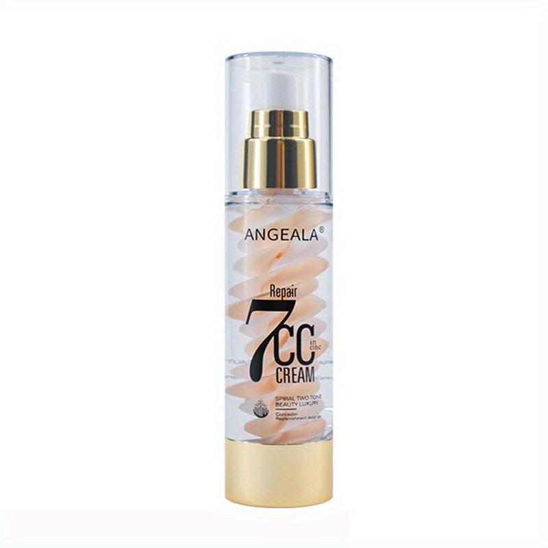 Two Tone Spiral Makeup Primer CC Cream Even Skin Tone Full Coverage Long Lasting