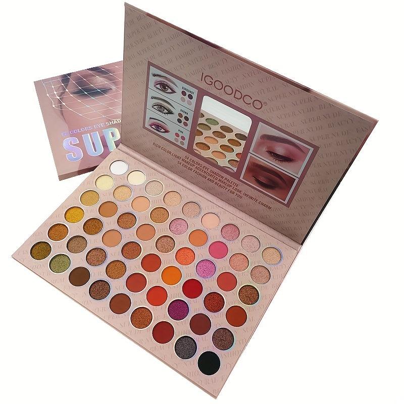 54 Colors Eyeshadow Palette Pearly Matte Earth Tone Ladies Eyeshadow
