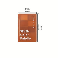 7 Colors Eyeshadow Palette Matte Shimmer Finish Soft Texture Delicate Powder
