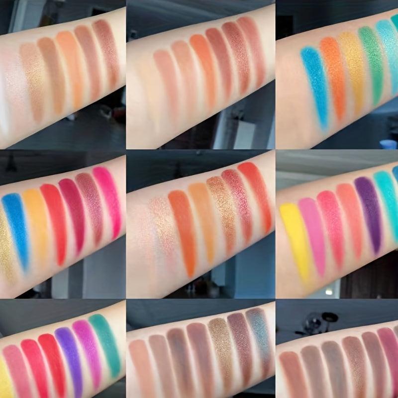 Multicolor Velvet Texture Eyeshadow Palette High Pigment Matte Shimmer Finish