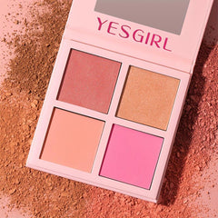 Blush Hot Pink Palette Face Makeup Blush Powder Matte 14g