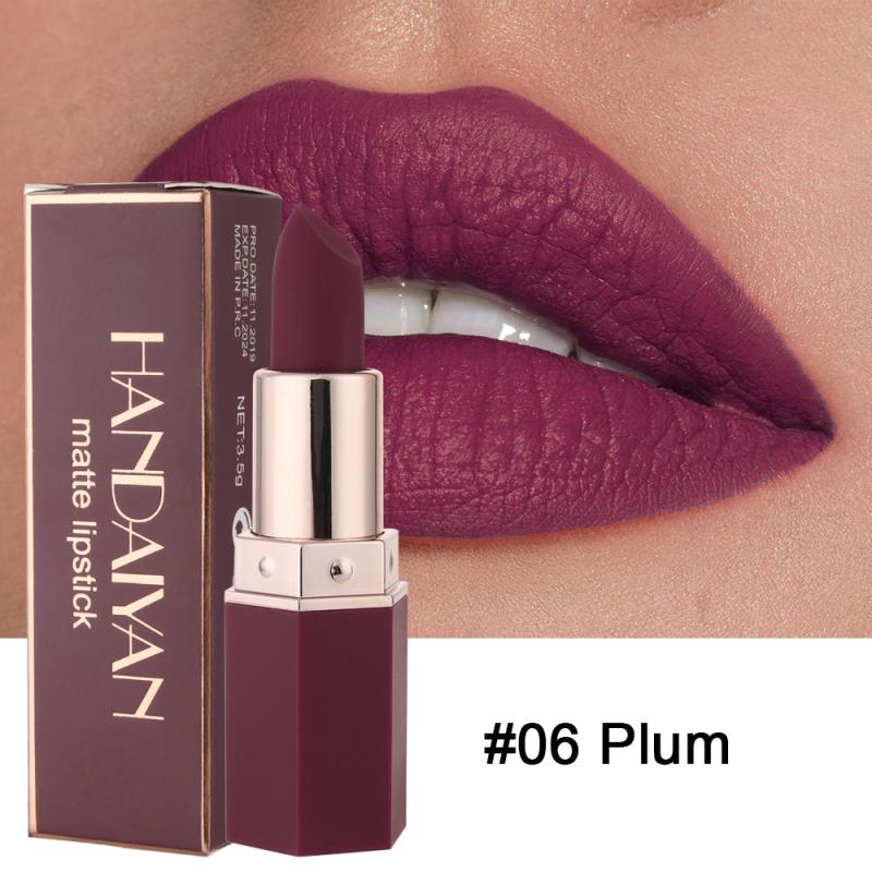 6-color Waterproof Matte Lipstick Set, Nude Red Pink Shades