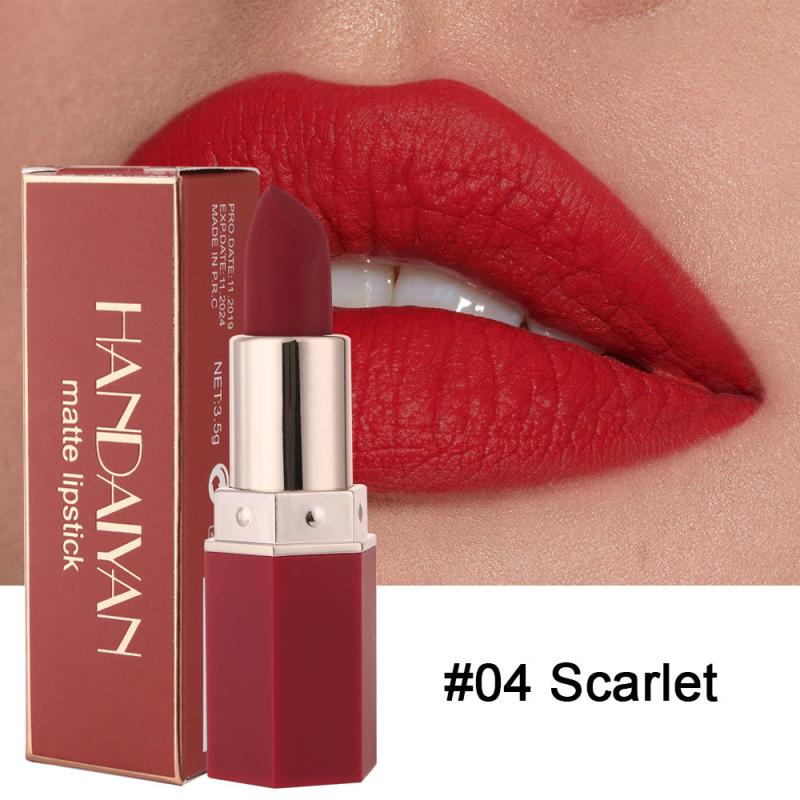 6-color Waterproof Matte Lipstick Set, Nude Red Pink Shades