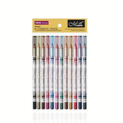 12 Colorful Eyeliner Pencil Set Waterproof Smudge Proof Long Lasting Makeup