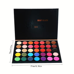 35 Colors Sunset Eyeshadow Palette Shimmer Matte Finish Waterproof Makeup Tool