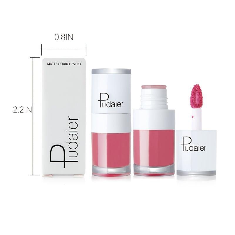 Pudaier 16 Colors Lip Tint Long Lasting Matte Glossy Lip Gloss