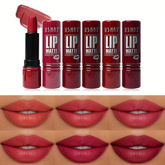 12-Color Matte Lipstick Long-Lasting Waterproof Velvet Finish