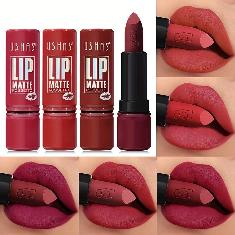 12-Color Matte Lipstick Long-Lasting Waterproof Velvet Finish