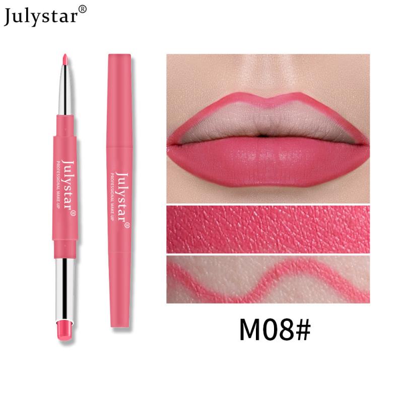 Double Ended Lipstick Lip Liner Rich Color 2 In 1 Makeup Tool