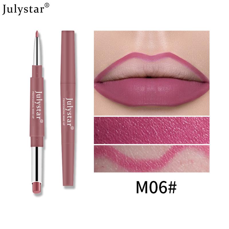 Double Ended Lipstick Lip Liner Rich Color 2 In 1 Makeup Tool