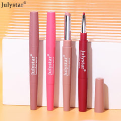 Double Ended Lipstick Lip Liner Rich Color 2 In 1 Makeup Tool