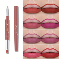 Double Ended Lipstick Lip Liner Rich Color 2 In 1 Makeup Tool