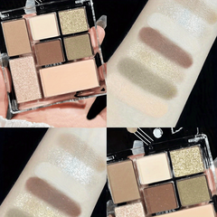 7 Colors Eyeshadow Palette Earth Tone Pearly Matte Finish Blush