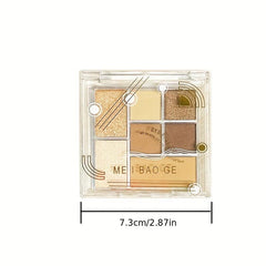 7 Colors Eyeshadow Palette Earth Tone Pearly Matte Finish Blush