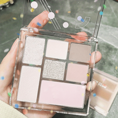 7 Colors Eyeshadow Palette Earth Tone Pearly Matte Finish Blush
