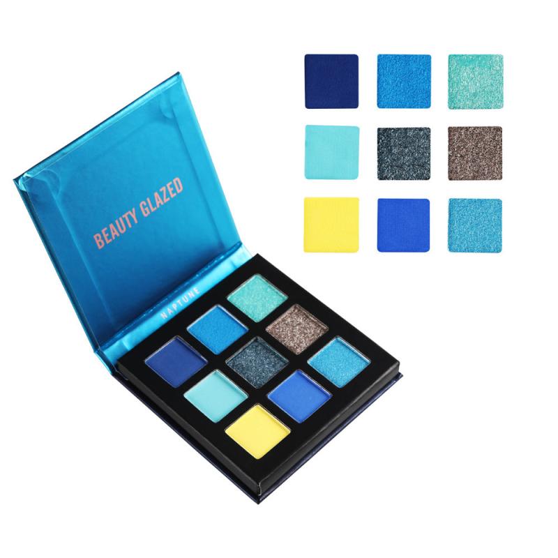 Beauty Glazed 9-Color Eyeshadow Palette, Long-Lasting Nude Pigment Eye Makeup