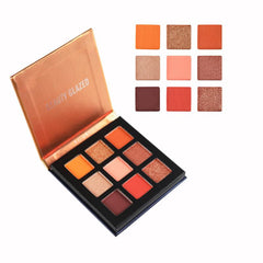 Beauty Glazed 9-Color Eyeshadow Palette, Long-Lasting Nude Pigment Eye Makeup