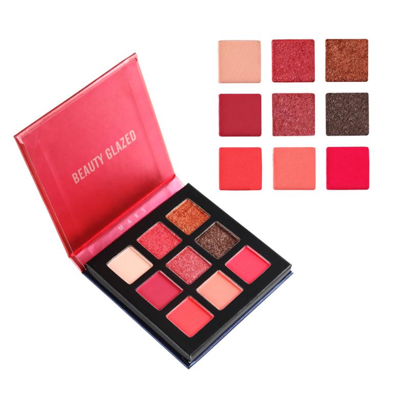 Beauty Glazed 9-Color Eyeshadow Palette, Long-Lasting Nude Pigment Eye Makeup