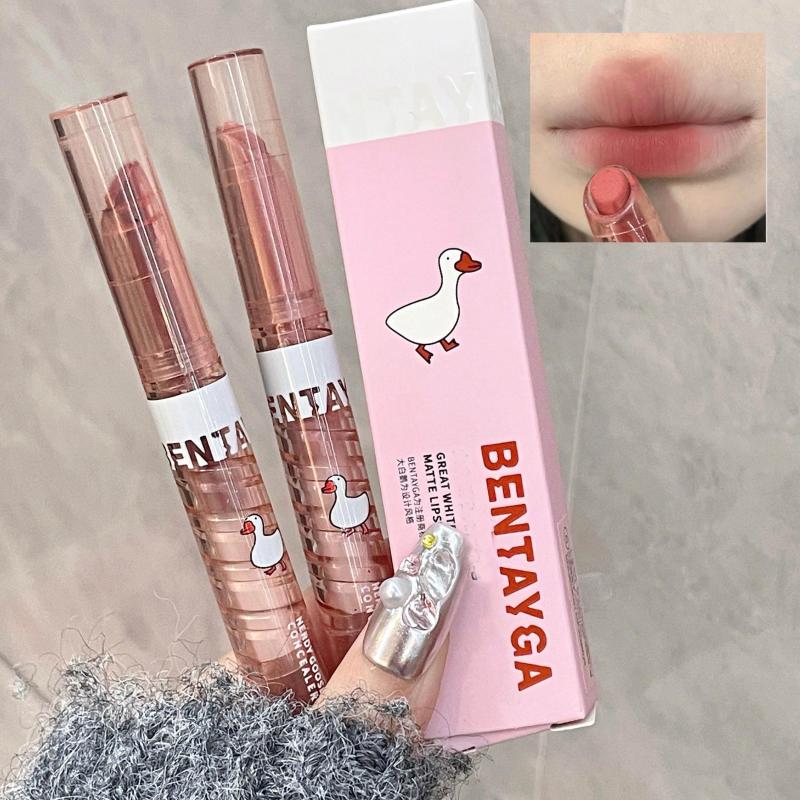 6 Color Matte Lipstick Pen with Cartoon Goose Print
