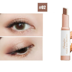Gradient 2 Eyeshadow Stick Contouring Pen Matte & Glitter Eye Makeup