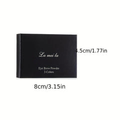 3 Colors Eyebrow Powder Palette Light Waterproof Smudge Proof Makeup