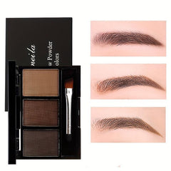 3 Colors Eyebrow Powder Palette Light Waterproof Smudge Proof Makeup