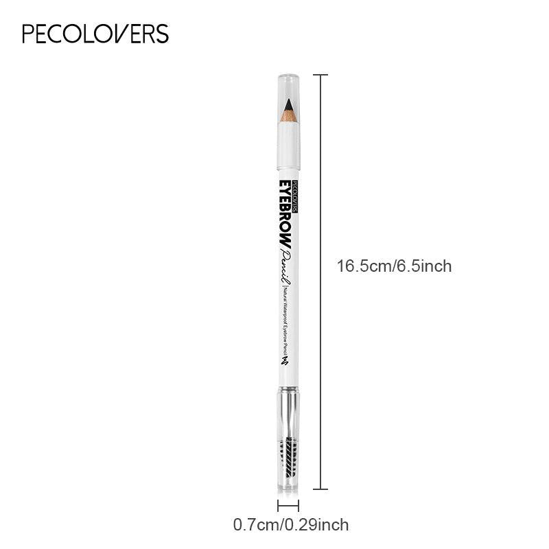 3 Colors Eyebrow Pencil Double Ended Brow Tattoo Pen with Spiral Brush