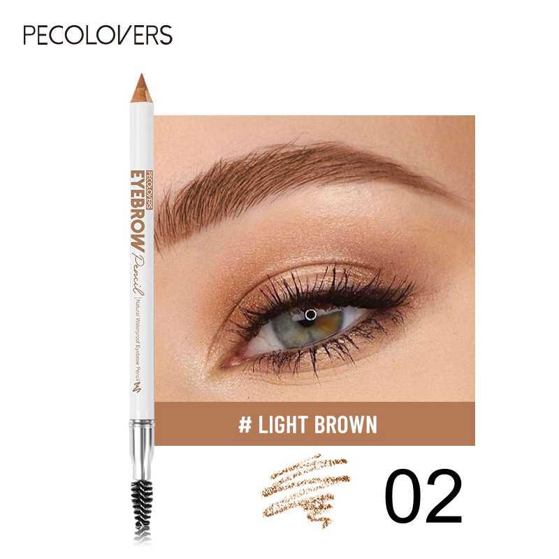 3 Colors Eyebrow Pencil Double Ended Brow Tattoo Pen with Spiral Brush