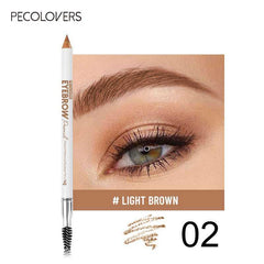 3 Colors Eyebrow Pencil Double Ended Brow Tattoo Pen with Spiral Brush