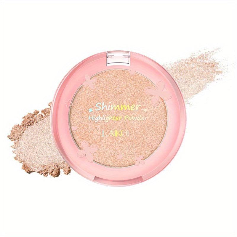 Highlighter Powder Soft Silky Texture Waterproof Face Makeup Compact 3 Colors