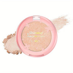 Highlighter Powder Soft Silky Texture Waterproof Face Makeup Compact 3 Colors