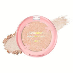 Highlighter Powder Soft Silky Texture Waterproof Face Makeup Compact 3 Colors