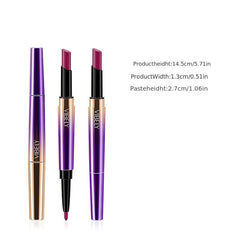 2 In 1 Lip Gloss Lip Line Pen Durable Double Lasting Pencil Pen Lipstick