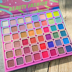 48 Color Eyeshadow Palette Matte Pearly Finish Multicolor Rainbow