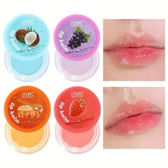 Jelly Tinted Lip Mask 6 Fruit Flavors Lip Balm for Moisturizing and Plumping
