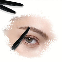Triangle Head Eyebrow Pencil Double Ended Stick & Spiral Brush 3 Colors