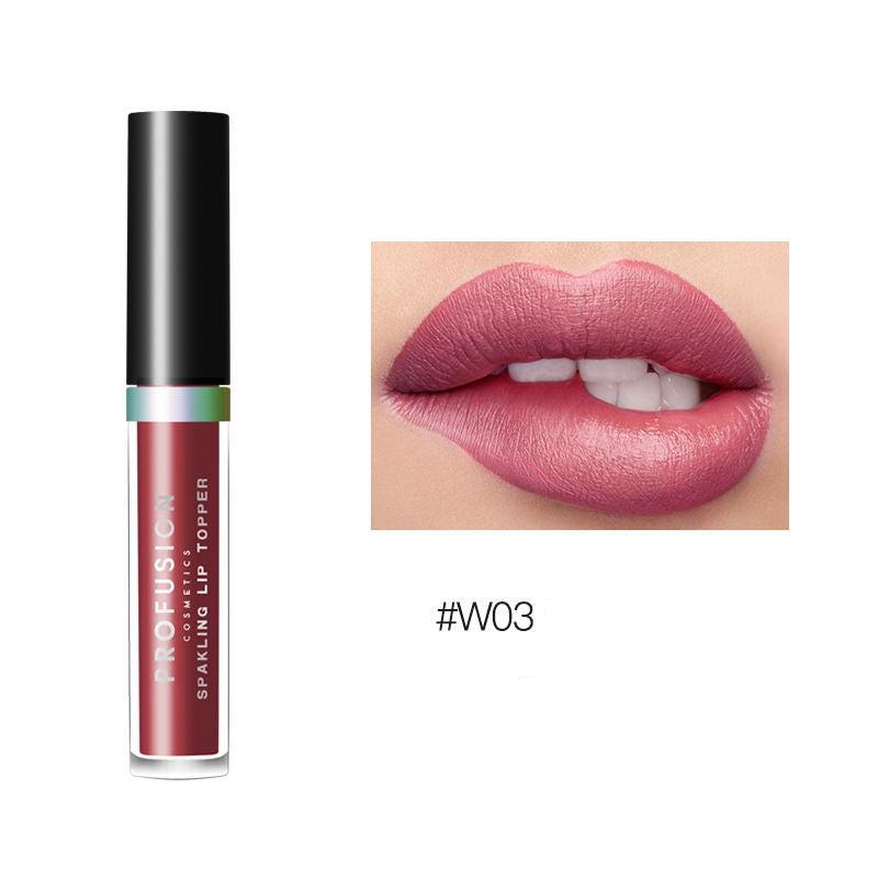 Velvet Liquid Lipstick with Shimmer - Long Lasting Waterproof Gloss